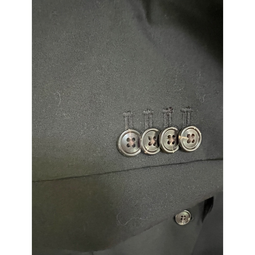 Lands End Womens Black Wool Blend Single Button Blazer Jacket Plus Size 24W - Picture 4 of 6